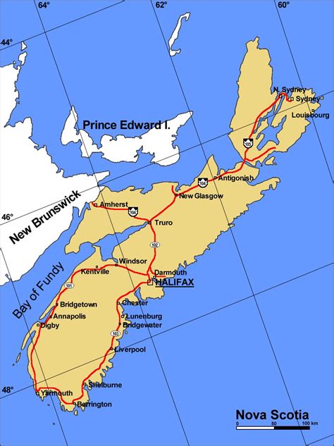 Map Of Nova Scotia Map Cities English Online