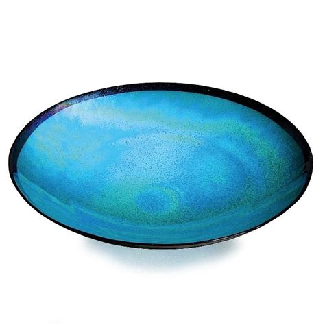 Turquoise Decorative Glass Plate With Addition Of Avventurina And