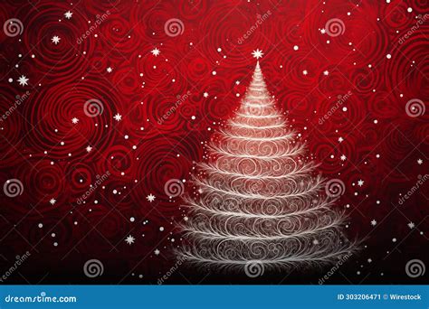 A Festive Christmas Card Features A Classic Red Background With A White