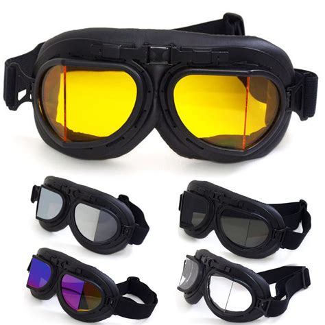 angled retro vintage motorcycle helmet eyewear goggles ...