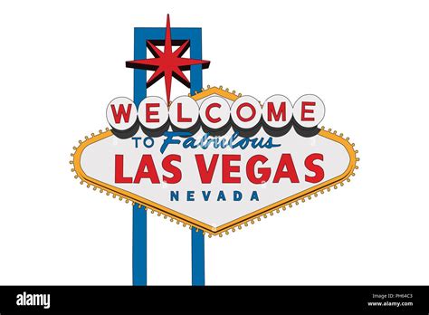 Welcome To Las Vegas Sign On The Strip Cut Out Stock Images And Pictures