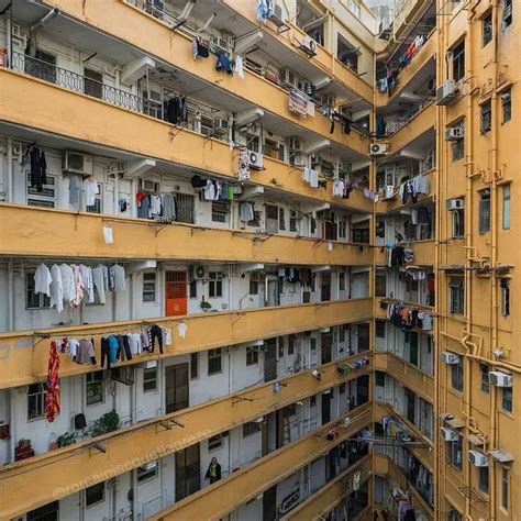 A Crowded Apartment Building In Hong Kong Hong Kong Building