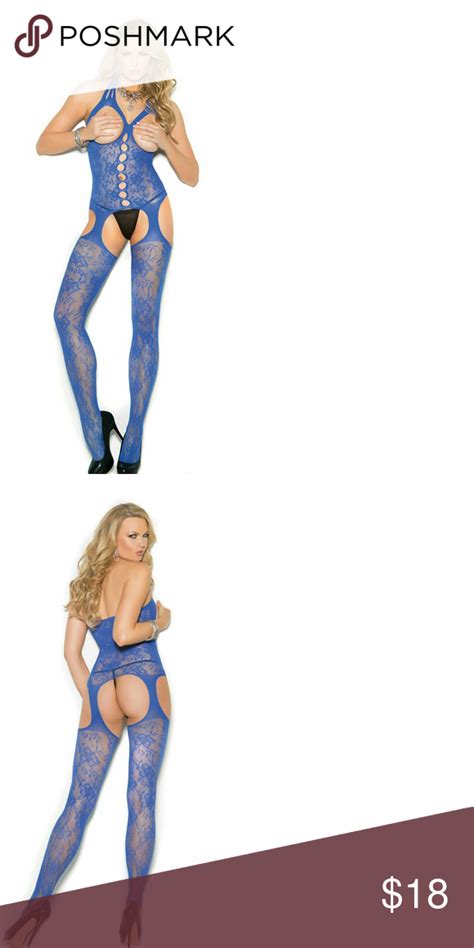 Lace Suspender Floral Print Bodystocking Lace Suspender Bodystocking With Open Bust Sizes