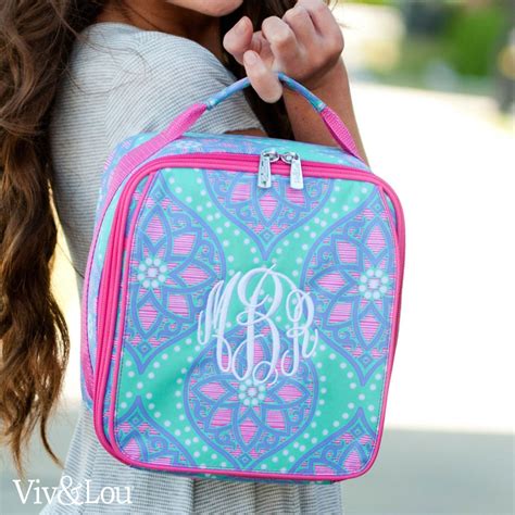 girls personalized backpack and lunch box monogrammed backpack etsy