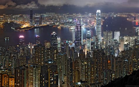 Hong Kong Skyline Night Wallpaper 2560x1600 21533