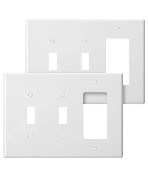 Bates Combination Wall Plate 2 Pack Double Togglesingle Decorator