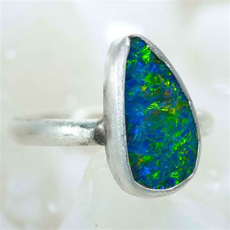 ICONOCLASTIC STERLING SILVER AUSTRALIAN OPAL RING