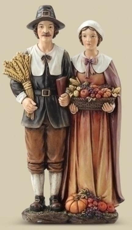 Pack Of 2 Josephs Studio Pilgrim Couple Thanksgiving Harvest Figures