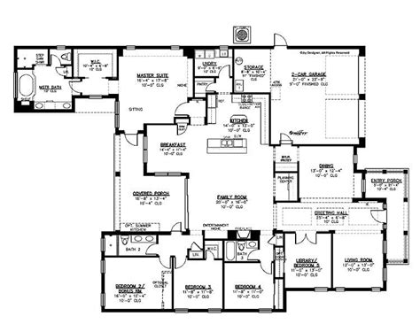 5 bedroom ranch house plans, floor plans & designs. Luxury 5 Bedroom 3 Bath House Plans - New Home Plans Design