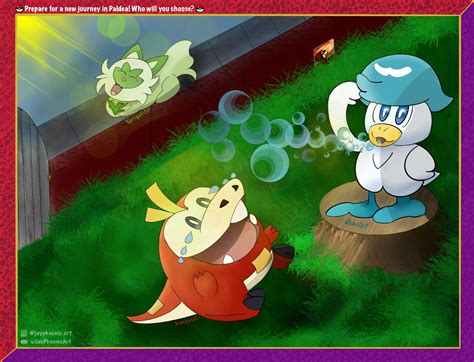 [OC] Paldean starters artwork! Only 2 weeks until we can choose one of