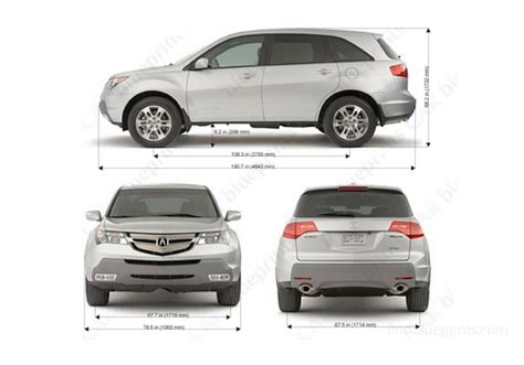 Download Drawing 2007 Acura Mdx Suv In Ai Pdf Png Svg Formats