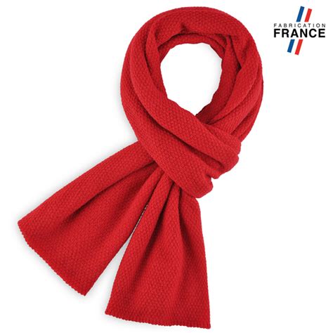 Vêtement femme à vendre sur paruvendu mondebarras wb165720707. Echarpe cachemire et laine rouge uni - Fabrication Française