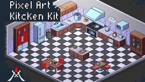 Pixel Art Kitchen Kit Gamedev Market