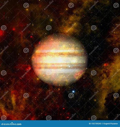 Jupiter In Outer Space Elements Of This Image Furnished By Nasa Stock