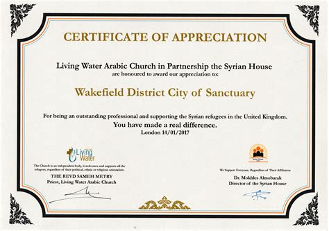 Appreciation Wakefield District City Of Sanctuary