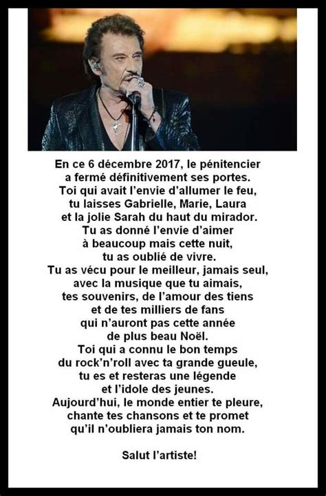 A Poem Written In French With An Image Of A Man Holding A Microphone