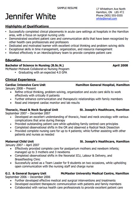 Assessment and management of clinical problems. surgical nursing resume sample - Examples Resume CV ...