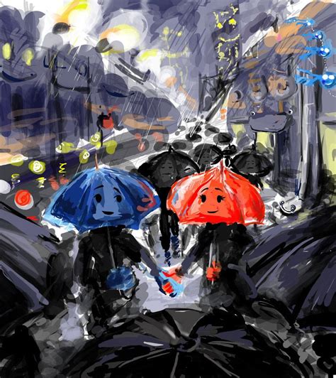 Blue And Red Umbrella Blue Umbrella Disney Art Umbrella