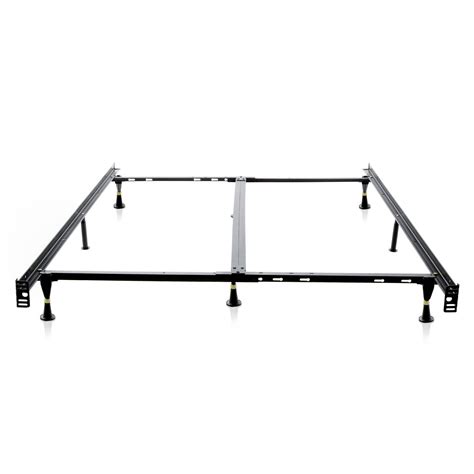Structures Low Profile 8 Leg Heavy Duty Adjustable Metal Bed Frame With