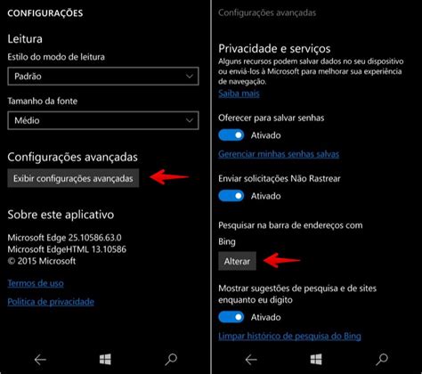 Windows 10 Mobile Como Mudar O Buscador Do Microsoft Edge