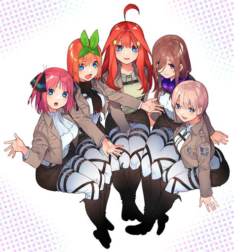 The Quintessential Quintuplets X Attack On Titan Collaboration R