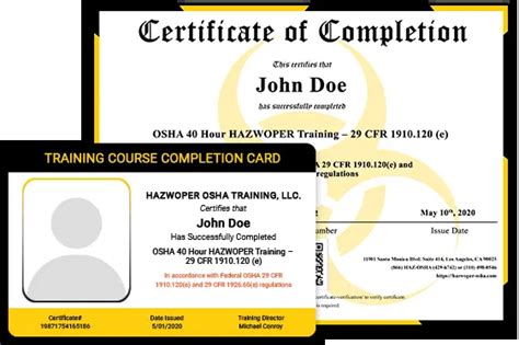 OSHA Hour HAZWOPER Online Training CFR E