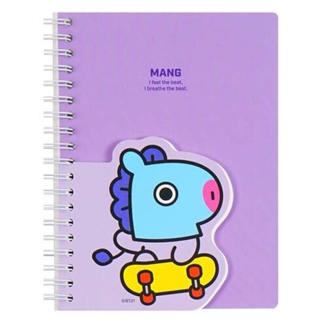 Cuaderno De Doble Capa Con Personaje Mang Línea Bt21