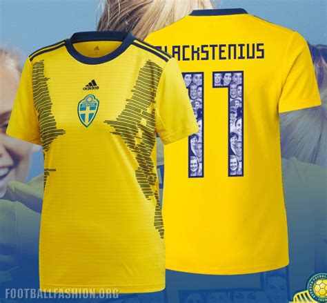 Sweden 2019 Womens World Cup Adidas Home Kit Football Fashion