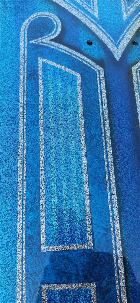 Azure Blue Lowrider Style Metal Flake Paint
