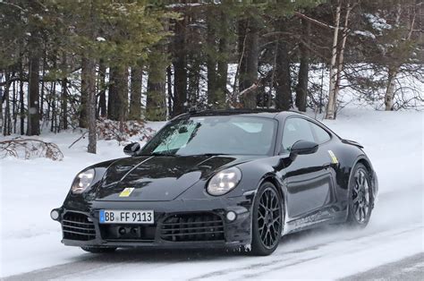 The 992 Porsche 911 Facelift Spotted Testing With A Hybrid Powertrain