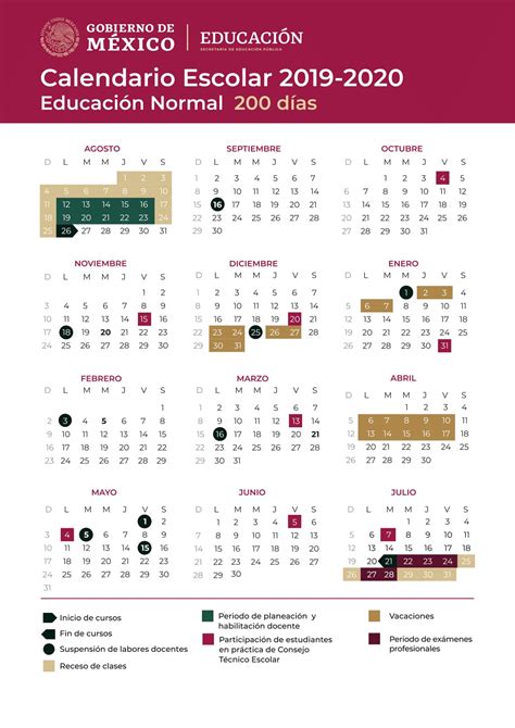 Calendario Escolar Mexico
