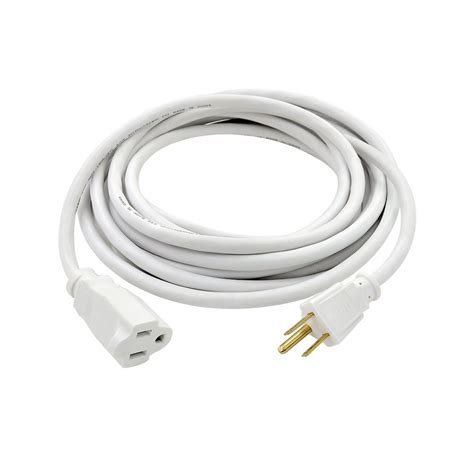 Hdx 15 Ft 163 Indooroutdoor Extension Cord White Aw64002 The Home