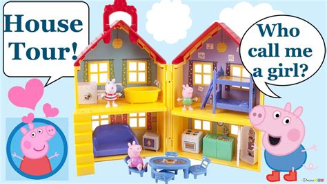 Place the bricks and other objects together in the correct order to build up your new house. Peppa Pig's House Tour - Peppa Pig's House Playset ...