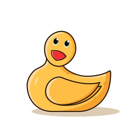 Yellow Rubber Duck Cartoon Vector Illustration 6643449 Vector Art At