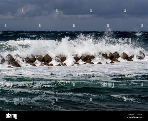 Tsunami Barrier In Japan Stock Photo Alamy