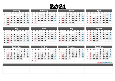 Calendar 2021 With Weeks Number Template Calendar Template 2022