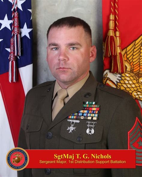 Sergeant Major Tyler G Nichols 1st Marine Logistics Group Leaders