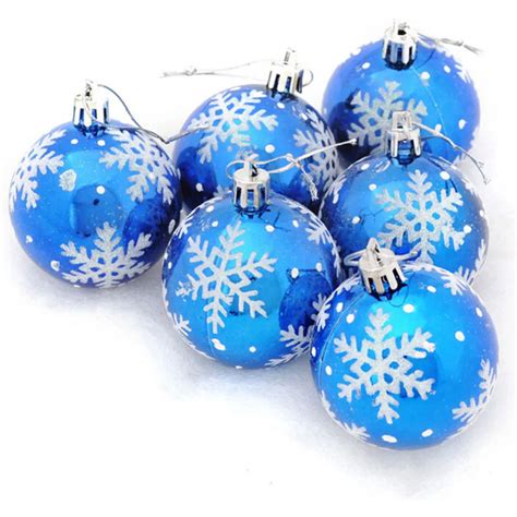 6pcs Christmas Tree Snowflake Ball Bauble Hanging 6cm Christmas