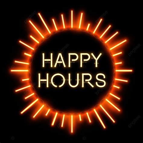 Happy Hours Vector Art Png Happy Hours Shiny Neon Sign Advertisement