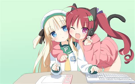 We hope you enjoy our growing collection of hd images to use as a background or home screen for your smartphone or computer. headphones, Blondes, Tails, Blue, Eyes, Redheads, Nekomimi ...