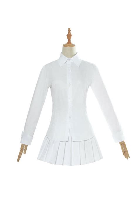 Costumes Reenactment Theatre The Promised Neverland Emma Norman Ray Cosplay Costume White