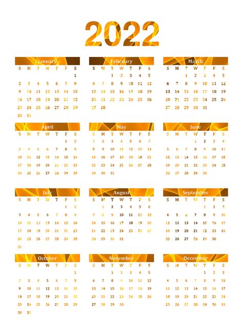 Vector Calendar 2022 Png Clipart Png All Png All