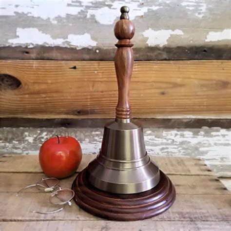 Large Brass Hand Bell- 11 Inch Tall- Polished - Brassbell.com