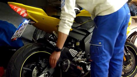 Pictures will clearly show that. Yamaha YZF R6 50th Anniversary edition KR tuned slip on ...