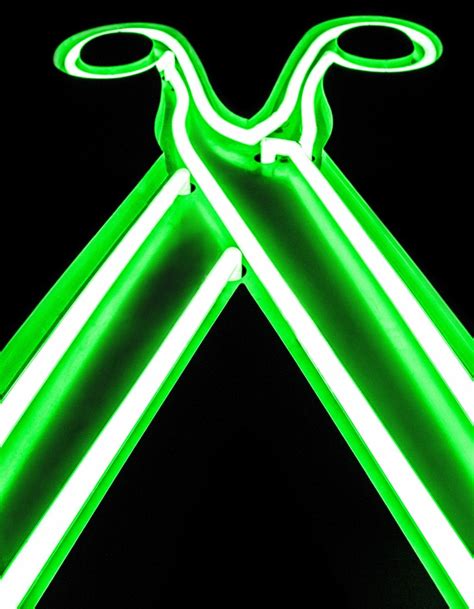 Scissors Kemp London Bespoke Neon Signs Prop Hire Large Format