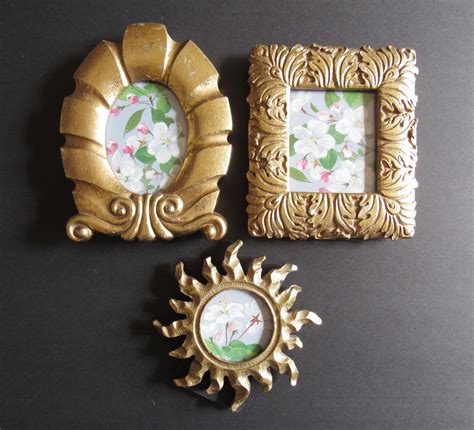 Gold Resin Picture Frames Fancy Ornate Small Photo Frames Etsy
