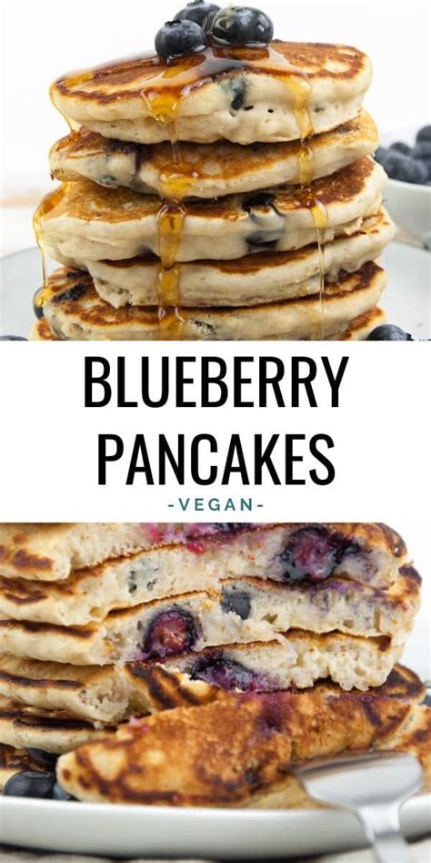 Fluffy Vegan Blueberry Pancakes Elephantastic Vegan