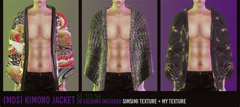 My Sims 4 Blog Ts3 Kimono Jacket For Males In 28 Colors By Mrdesignershop