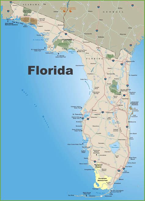 Printable Map Of Florida Cities This Is A Black And White City Map Of