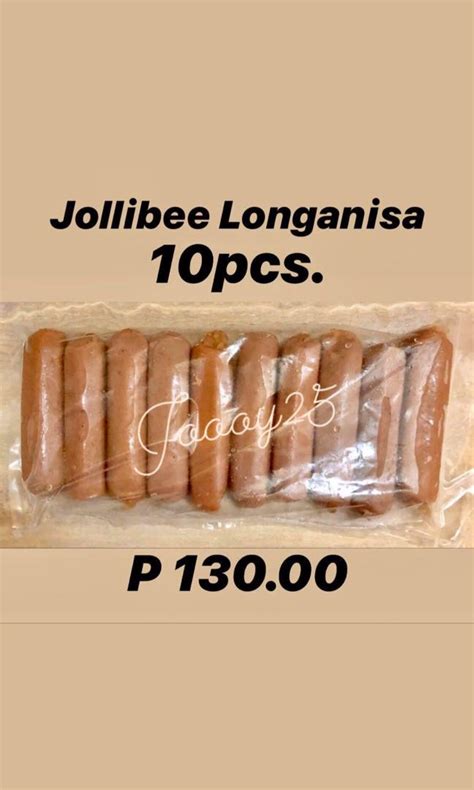 Ready To Cook Jollibee Longanisa Food And Drinks Fresh Produce On Carousell